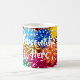 Kleurrijke cadeaubogen cadeau bogen koffiemok