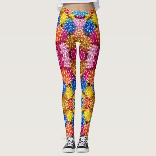 Kleurrijke cadeaubogen cadeau bogen leggings (Voorkant)
