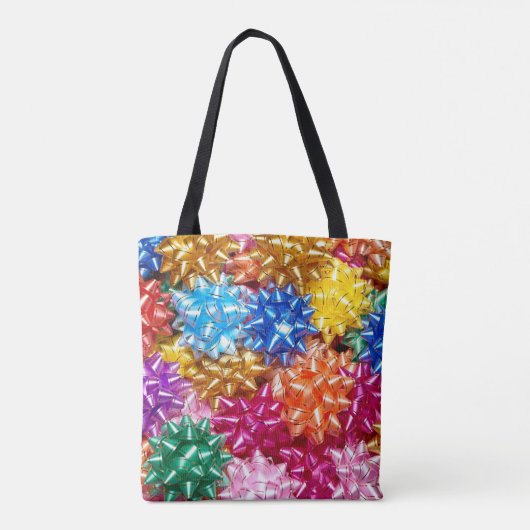 Kleurrijke cadeaubogen cadeau bogen tote bag (Achterkant)
