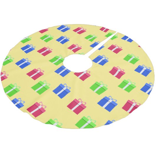 Kleurrijke cadeaudozen kerstboom rok (Gekanteld)