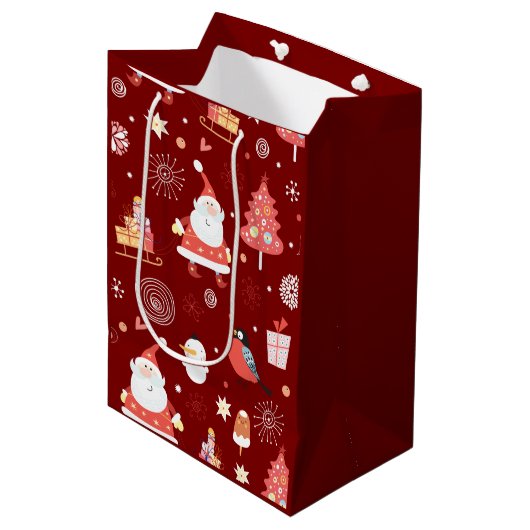 kleurrijke cadeaupapieren 3 medium cadeauzakje (Voorkant Gekanteld)