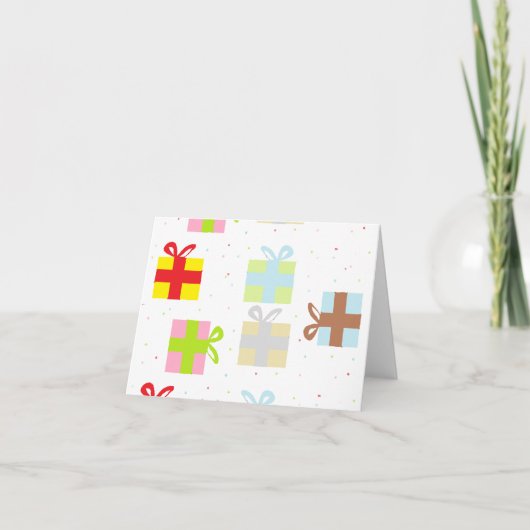 Kleurrijke Cadeaus Kaart (Voorkant)