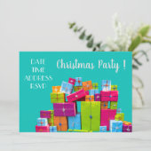 Kleurrijke cadeautjes modern kerstfeest kaart (Staand voorkant)