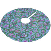 Kleurrijke caladia Roze groene Paarse bladeren Kerstboom Rok (Gekanteld)