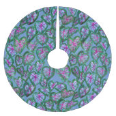 Kleurrijke caladia Roze groene Paarse bladeren Kerstboom Rok (Voorkant)