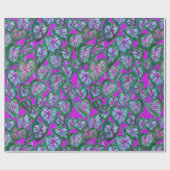 Kleurrijke Caladiumhoudende Waterverf laat patroon Cadeaupapier (Vlak)