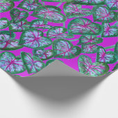 Kleurrijke Caladiumhoudende Waterverf laat patroon Cadeaupapier (Hoek)