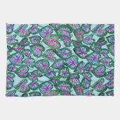 Kleurrijke Caladiumhoudende Waterverf laat roze gr Theedoek (Horizontaal)