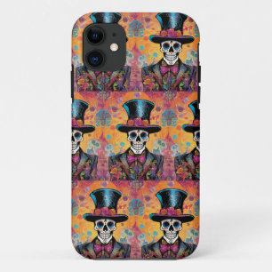 Kleurrijke Calavera : Dag van het Dode Skelet Case-Mate iPhone Case