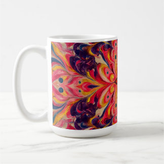 Kleurrijke caleidoscoopkleur koffiemok
