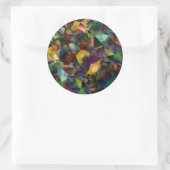 Kleurrijke, caleidoscopische abstracte kunst ronde sticker (Tas)