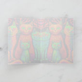 Kleurrijke Calico Cats Graphic Arts Kaart (Binnen)