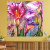 Kleurrijke Calla Lilies Canvas Print (Insitu (Woonkamer))