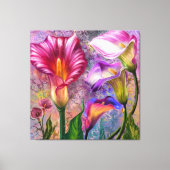 Kleurrijke Calla Lilies Canvas Print (Voorkant)