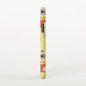 Kleurrijke  camera en radiopatroon iPhone hoesje (Rechterkant)