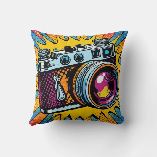 Kleurrijke camera! kussen (Achterkant)