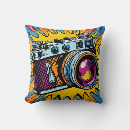 Kleurrijke camera! kussen (Voorkant)