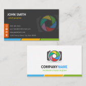 Kleurrijke camerakoppen: dubbelzijdig ontwerp visitekaartje (Voorkant / Achterkant)