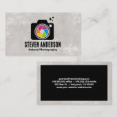 Kleurrijke cameralens Shutter Visitekaartje (Voorkant / Achterkant)