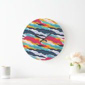 Kleurrijke camouflage: Polka Dot  Grote Klok (Huis)