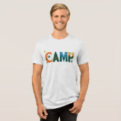 Kleurrijke CAMP Adventure Graphic – Natuur, Campin Tri-Blend Shirt (Voorkant volledig)
