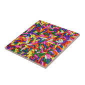 Kleurrijke Candesprinkels Tegeltje (Zijkant)