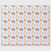 Kleurrijke Candles Party Pet verjaardagscadeau Cadeaupapier (Vlak)