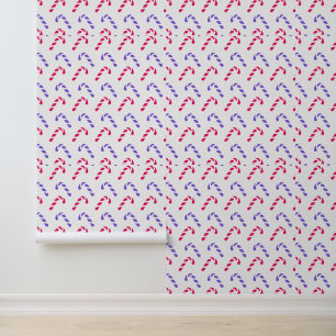 Kleurrijke Candy Cane Patroon Behang