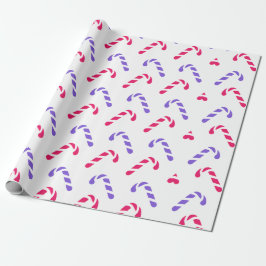 Kleurrijke Candy Cane Patroon Cadeaupapier