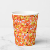 Kleurrijke Candy Corn - Halloween Papieren Bekers (Achterkant)