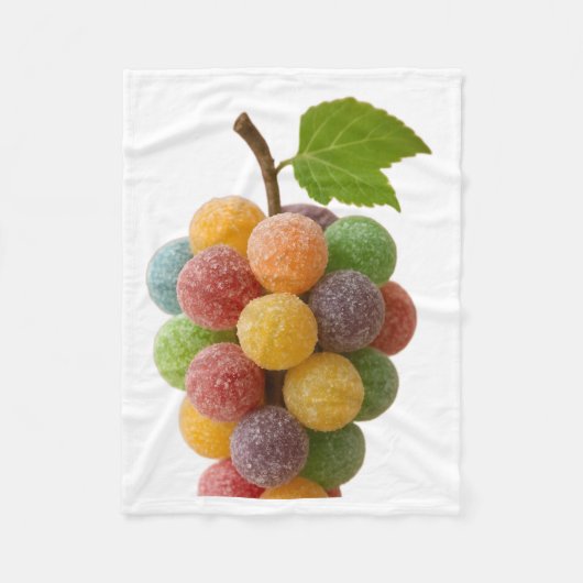 Kleurrijke Candy Druiven Dekbed Fleece Deken (Voorkant)