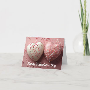 Kleurrijke Candy Hearts Valentijnsgroet Feestdagen Kaart