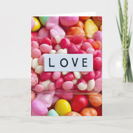 Kleurrijke Candy Love Bruiloft Jubileum  Kaart