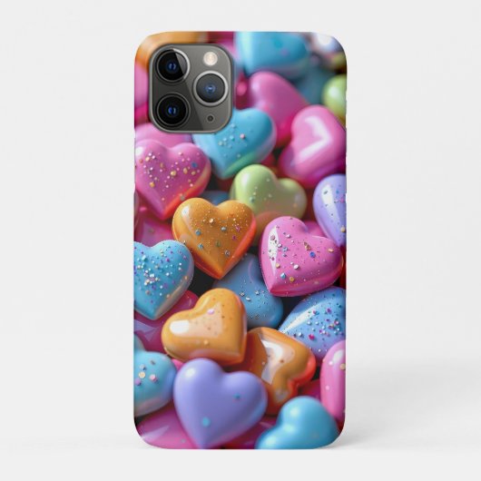 Kleurrijke Candy Love Hearts Case-Mate iPhone Case (Achterkant)