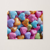 Kleurrijke Candy Love Hearts Legpuzzel (Horizontaal)