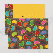 Kleurrijke Candy Retro Jellybean Pop Aangepaste Po Briefkaart (Voorkant / Achterkant)