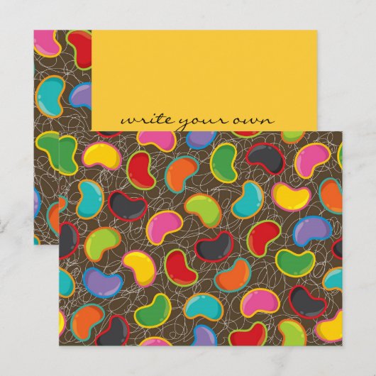 Kleurrijke Candy Retro Jellybean Pop Aangepaste Po Briefkaart (Voorkant / Achterkant)