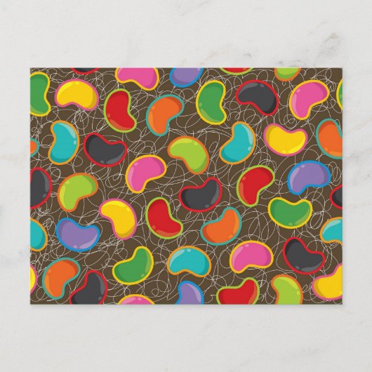 Kleurrijke Candy Retro Jellybean Pop Aangepaste Po Briefkaart (Voorkant)