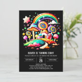 Kleurrijke Candyland bewerkbare verjaardag Kaart (Staand voorkant)