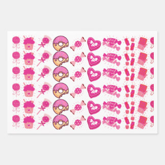 Kleurrijke Candyland verjaardag Inpakpapier Vel