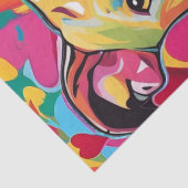 Kleurrijke Canine Chaos: Een Pop Art Pitbull Tissuepapier (Detail)