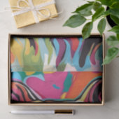 Kleurrijke Canine Chaos: Een Pop Art Pitbull Tissuepapier (Geschenk)