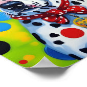 Kleurrijke Canine Dalmatiër Poster (Hoek)