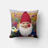 Kleurrijke Canvas Gnome: Moederdag Art Kussen (Voorkant)