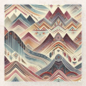 Kleurrijke canyons glazen onderzetter (Voorkant)