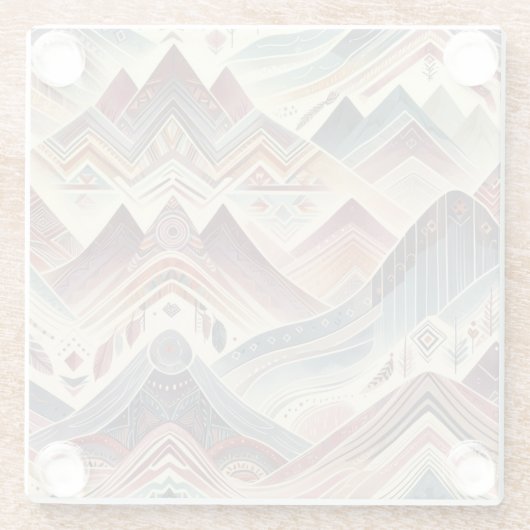 Kleurrijke canyons glazen onderzetter (Achterkant)