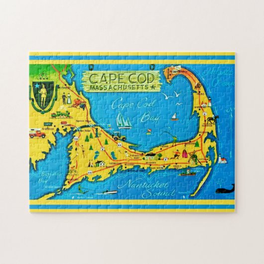 Kleurrijke Cape Cod 11x14 Legpuzzel (Horizontaal)