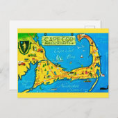 Kleurrijke Cape Cod Briefkaart (Voorkant / Achterkant)