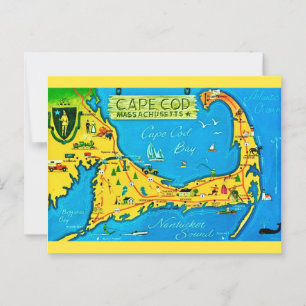 Kleurrijke Cape Cod  Briefkaart