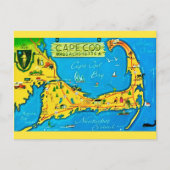 Kleurrijke Cape Cod Briefkaart (Voorkant)